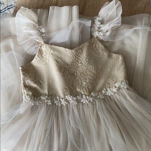 Champagne Flower Girl Dress